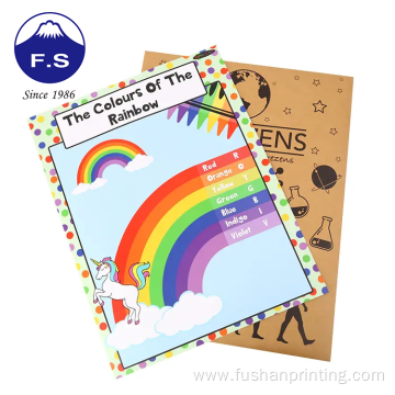 A2 educational kids personalized laminated thick art paper